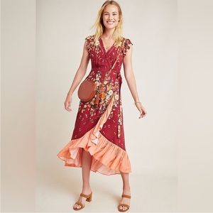 Farm Rio for Anthropologie Tesorina Wrap Dress